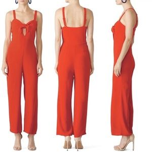 Flynn Skye Joelle Front Tie Jumpsuit in Red Hot